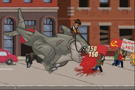 Sharkosaur Attack